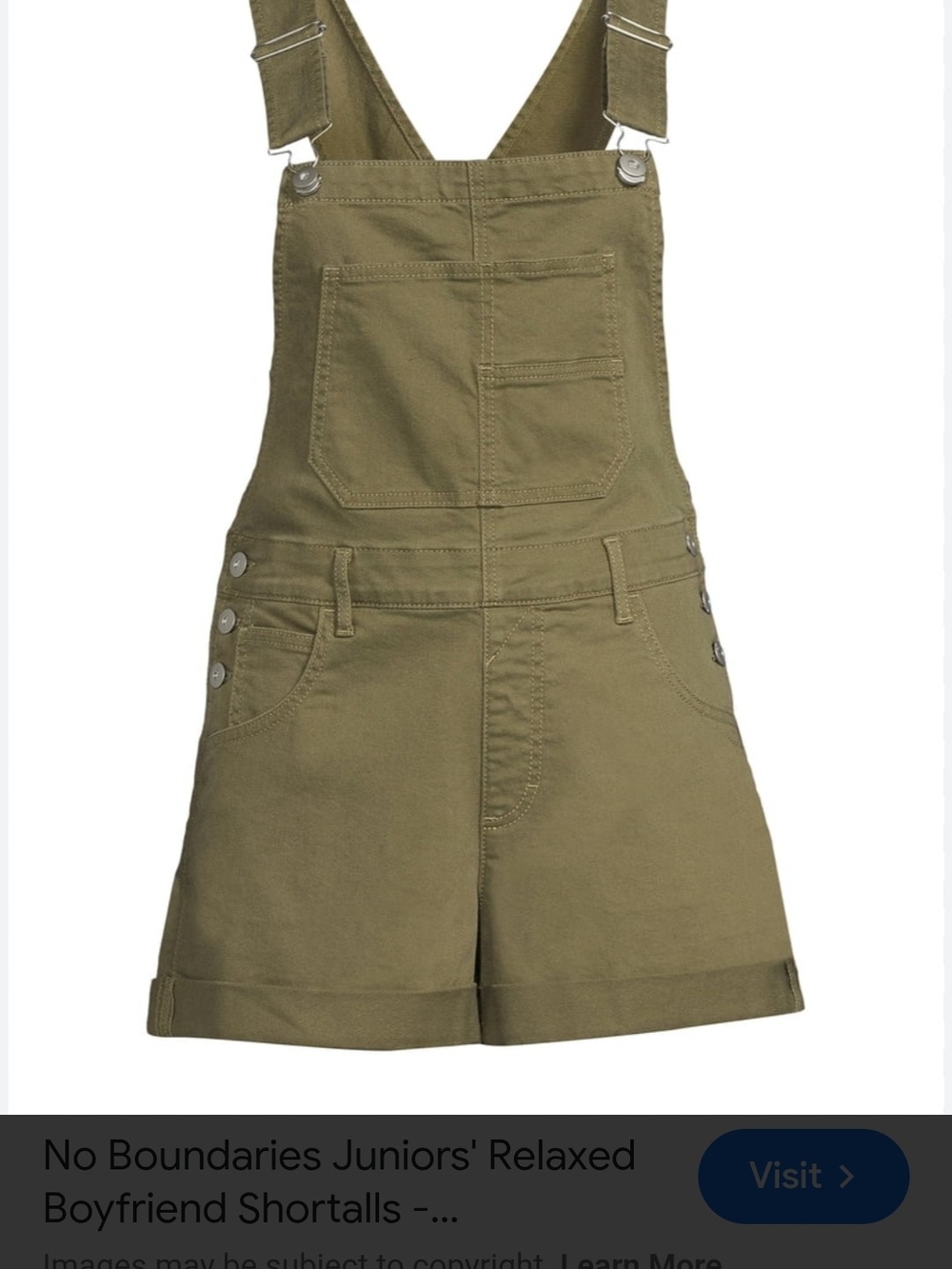 No Boundries Relaxed Boyfriend Shotalls Overalls Romper